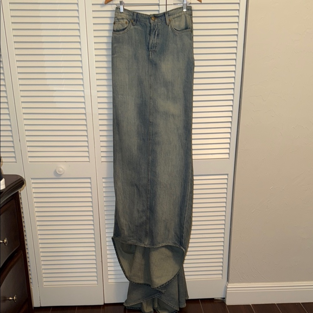 Enya Denim Maxi Skirt w/train (SOLD OUT)